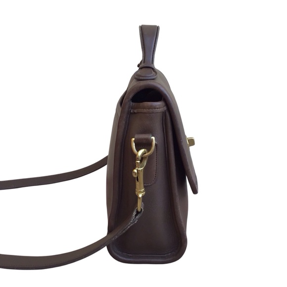 COACH Vintage Brown Leather Court Bag 9870 - Picture 7 of 16